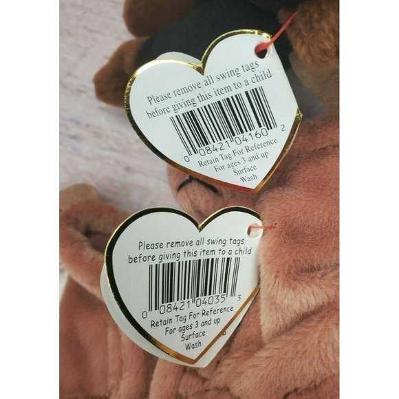 Rare 1996 Batty & Congo Retired Vintage Beanie Babies Collectible P.V.C Pellets - Picture 11 of 12